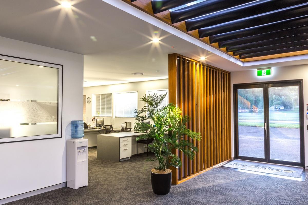 Office Inside Front Area Construction Design