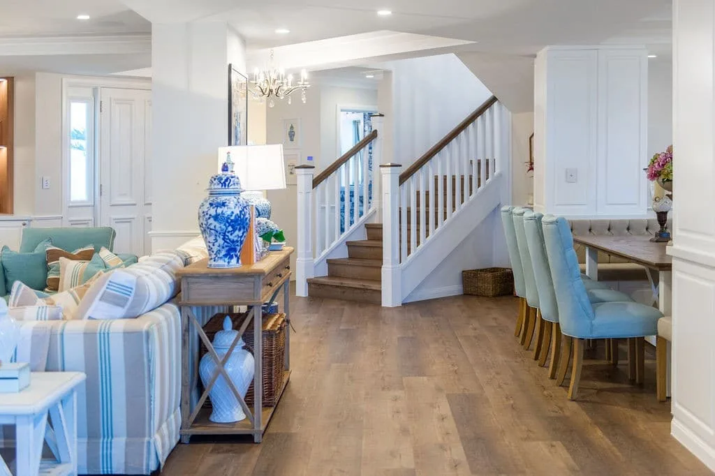 Beachfront outdoor entertaining area with LED lighting and open-plan living La Sabbia Gold Coast renovation